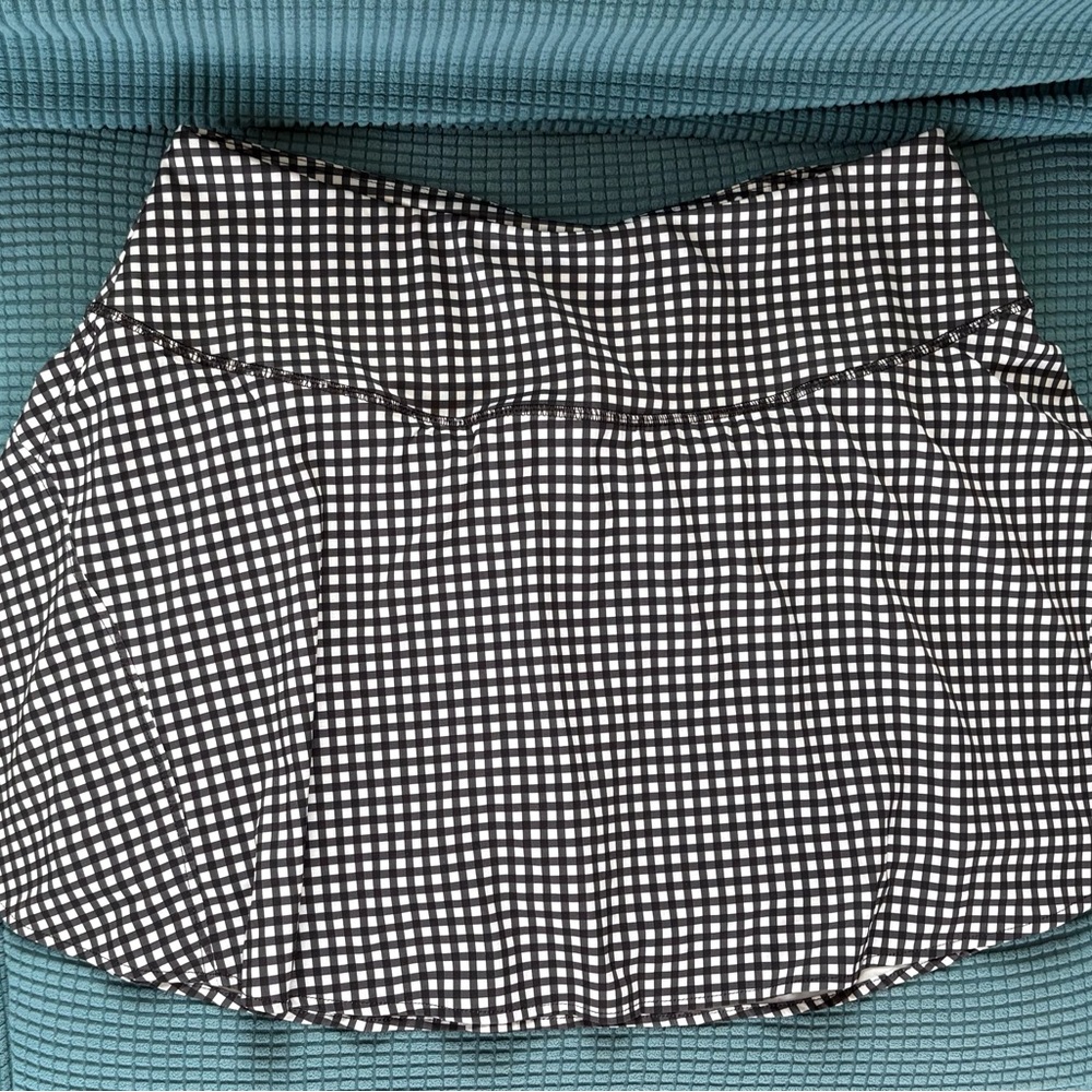 Avia Black and White Gingham A-Line SKORT